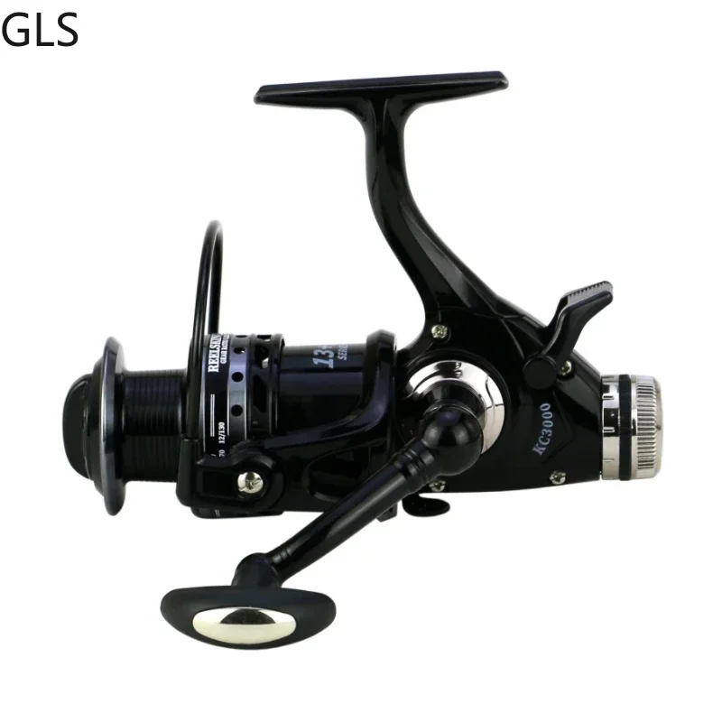 

Smooth Casting 5.2 1 Gear Ratio Metal Spool Spinning Fishing Reel with Double Brake System for Carp Fishing 3000-6000 Series, 13