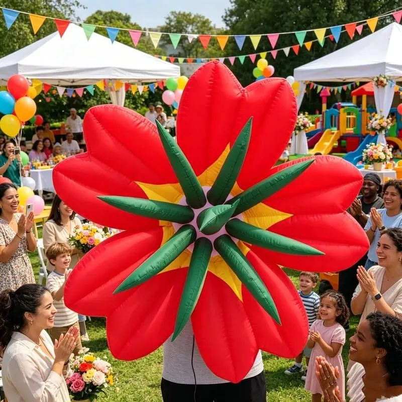 Hot Selling Wedding Decoration Ceiling Balloon LED Light Lily Colorful Waterproof Durable Easy to Install