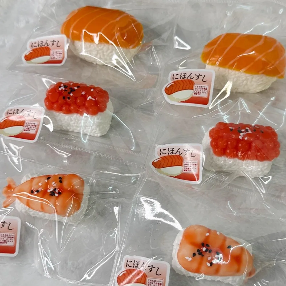 Simulation Food Sushi Squeeze Squishy Toys Slow Rebound Sweet Shrimp Sensory Fidget Toy Creamy Soft Silicone Decompression Toy