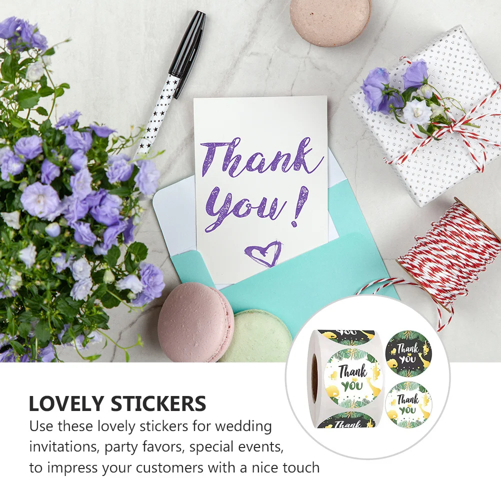 

1500Pcs Thank You Stickers Adhesive Sealing Labels Envelope Gift Wrap Packing Decoration Sealing Label Thank You Sticker