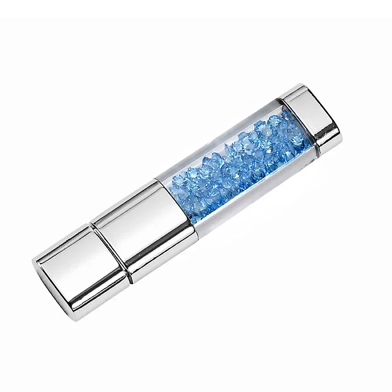 JASTER Creative Crystal Pendrive 2.0 USB Flash Pen Drive 128GB 4GB 8GB Memory Stick 16GB 32GB Wedding Gift Engrave Name 64GB