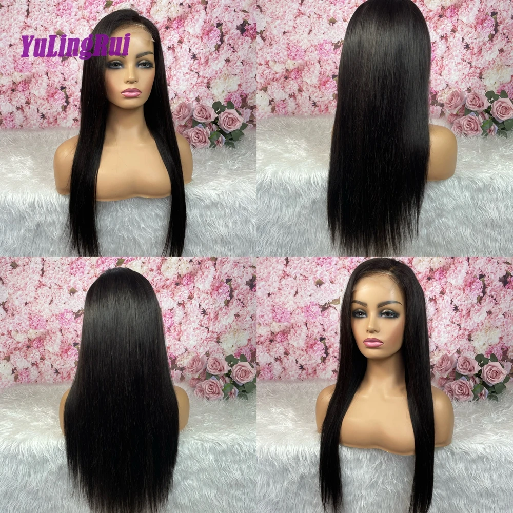 13x6 HD Lace Frontal Wig Pre plucked Straight Real HD 13x4 Lace Frontal Human Hair Wigs For Women Brazilian Hair Natural Color