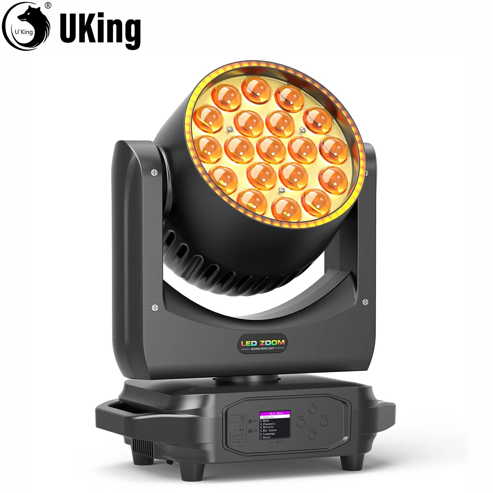 Yiflamefly 220W Beam Zoom Wash Moving Head Lights 19X8W RGBW 4IN1 LED Strobe Stage Lights DMX512 DJ Light For Wedding Party KTV