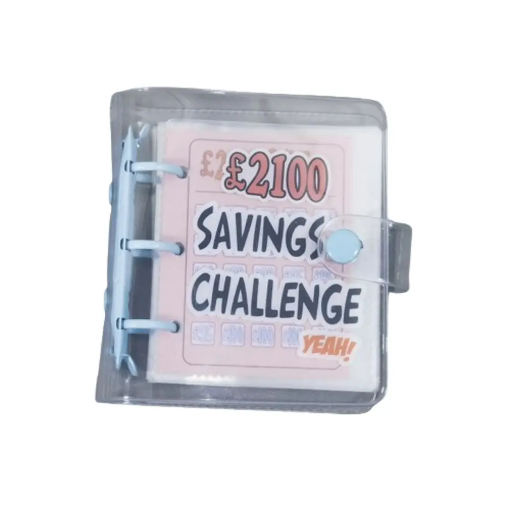 Mini raccoglitore per risparmio di denaro 150/500/1000/2100/5000 libbre Mini raccoglitore economico in PVC Busta portatile resistente allo strappo Sfida di risparmio