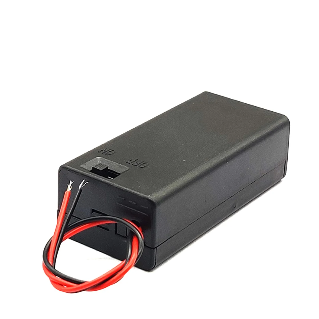 5Pcs 9V Battery Holder 9V Box 9V Battery Clip Holder With Wire Lead ON/OFF Switch Cover 9V Battery Case