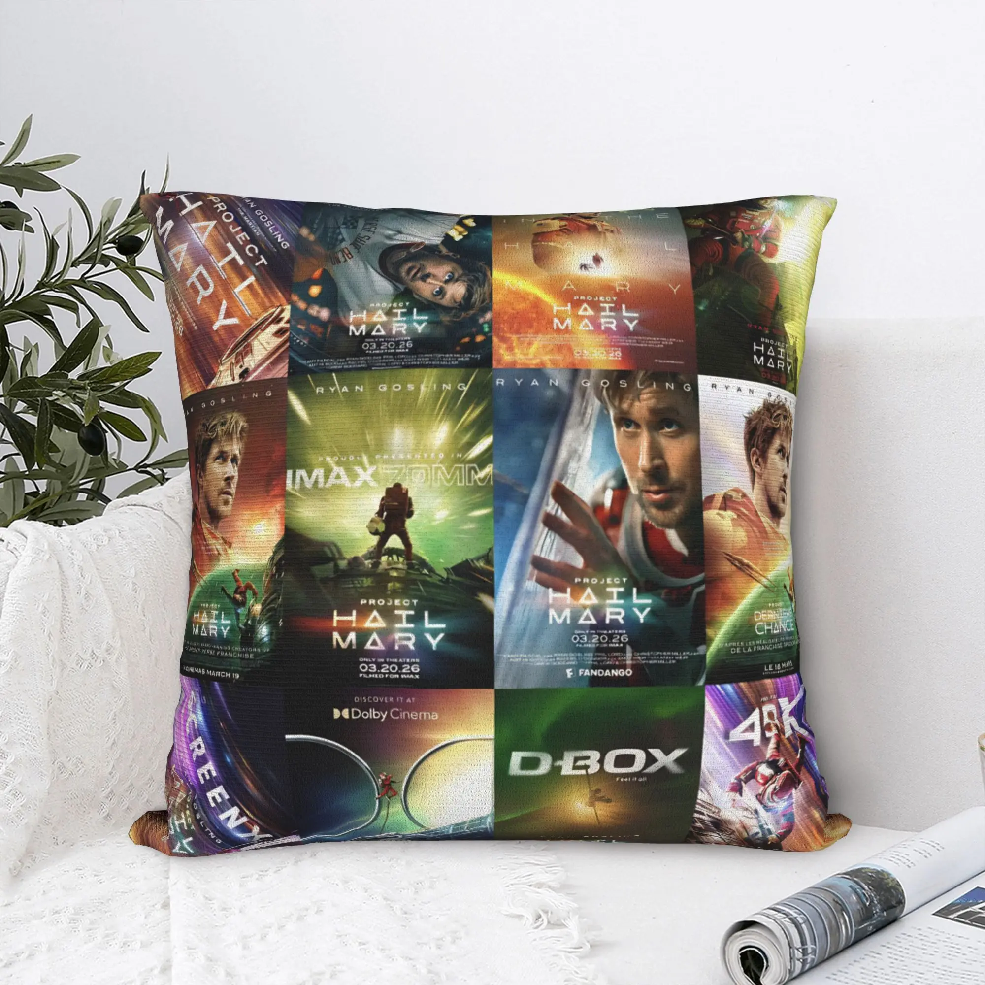 Project Hail Mary Pillowcase Polyester Cushion Cover Gift 2026 Sci-Fi Movie Pillow Case Cover Home Zippered 18'