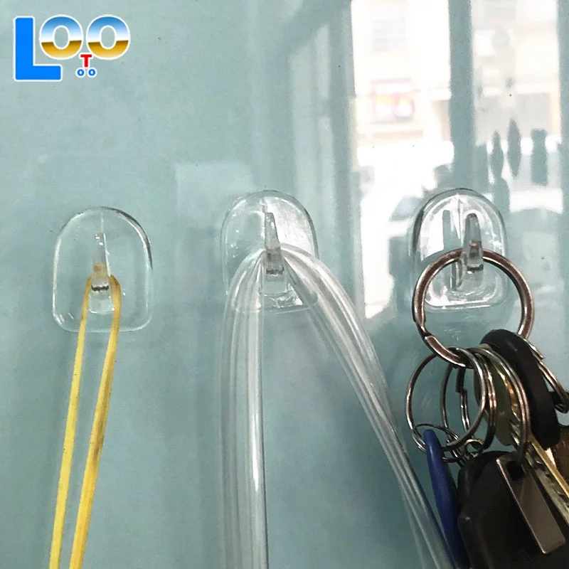 1 шт. дверной крючок, клейкие настенные крючки, прозрачные противоскользящие бесследные сверхмощные наклейки на крючок, наклейка на стену для ванной комнаты и кухни