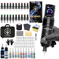 POSEIDON Tattoo Kit V5 High Quality Tattoo Pen Kit For Permanent Makeup Tattoo Machine Kit Wireless Power Supply Tattoo Gun Kit