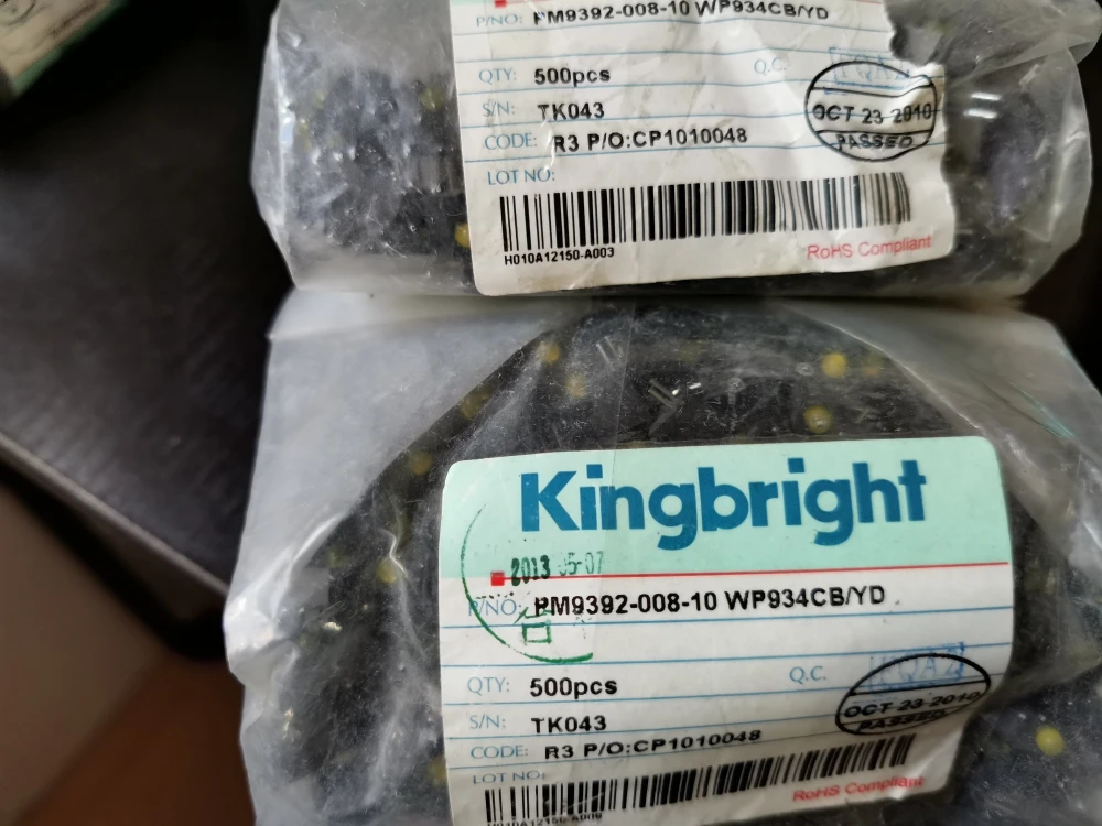 50 قطعة/WP934CB/YD مؤشر لوحة دوائر كهربائية LED IND 3 مللي متر RA 590nm #2