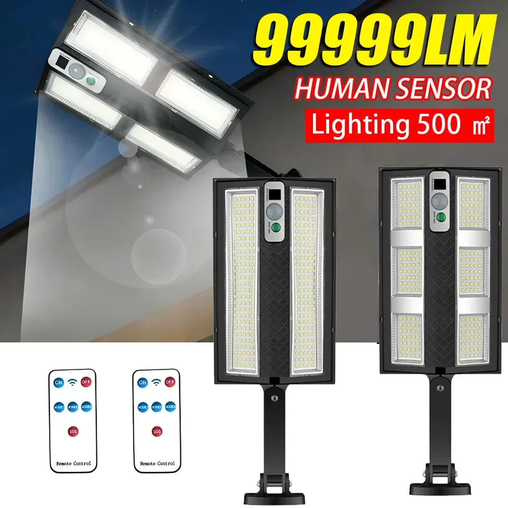 

Powerful Newest Solar LED Lights Outdoor 4 Mode Waterproof IP65 Solar Lamp Motion Sensor Solar Garden Light Street Yard Lanter