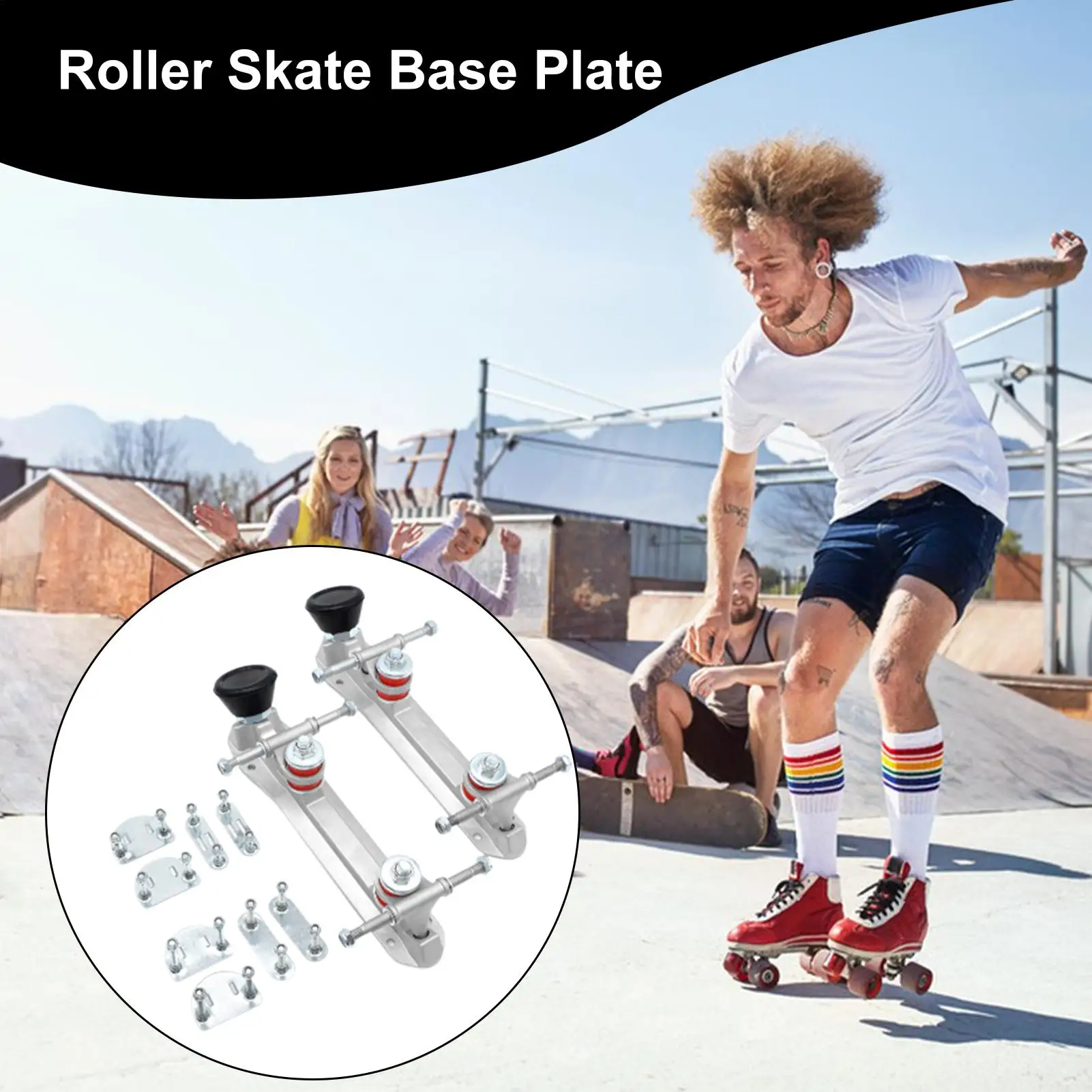 Roller Skate Base Plate Two-Row Shoes Modification Bracket Roller Skate Bracket For Travel Park Indoor Outdoor Family Women Men