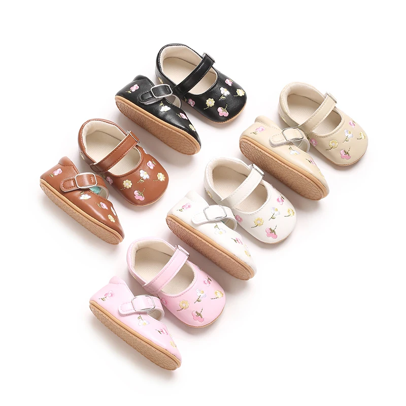 

Cute Baby Girl Princess Shoes Baby Embroidered Rubber Soled Non-slip Footwear Crib Shoes