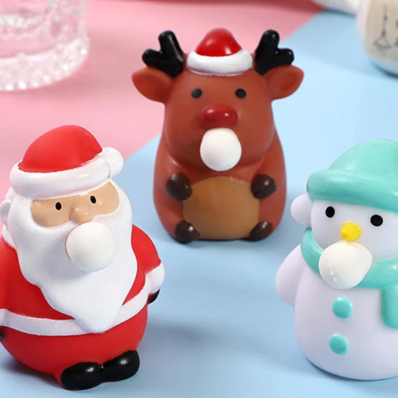 子供のための創造的なクリスマスのおもちゃ,減圧スクイーズおもちゃ,サンタクロース,雪だるま,エルク,漫画