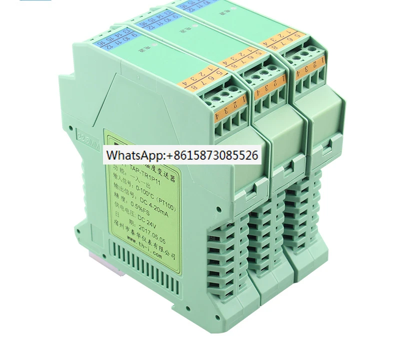 

Thermal resistance temperature isolation transmitter rail type Cu50/PT1000/Pt100 to 4-20mA0-10V0-5V