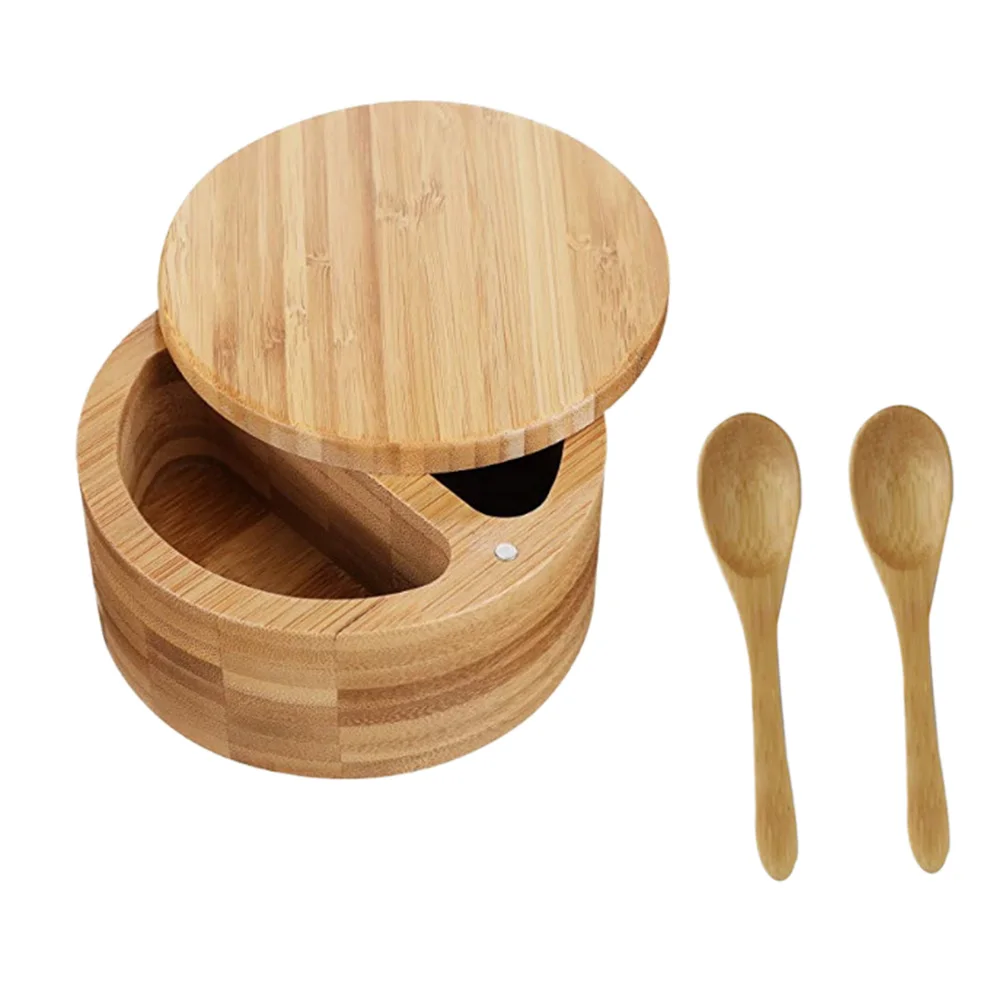 

Bamboo Seasoning Jars Kitchen Containers Salt Pots Spice Storage Condiment Bottle Material Dust Proof Heat