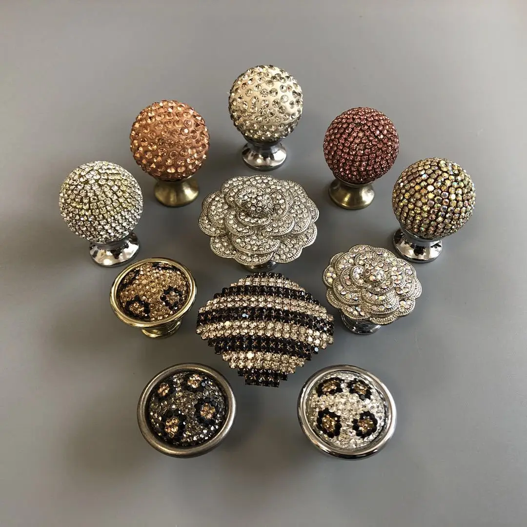 

Ручка с инкрустацией кристаллами ручной работы, металлическая ручка, мебельная решетка, ящик, ручки с одним отверстием, фурнитура, дверные ручки шкафа