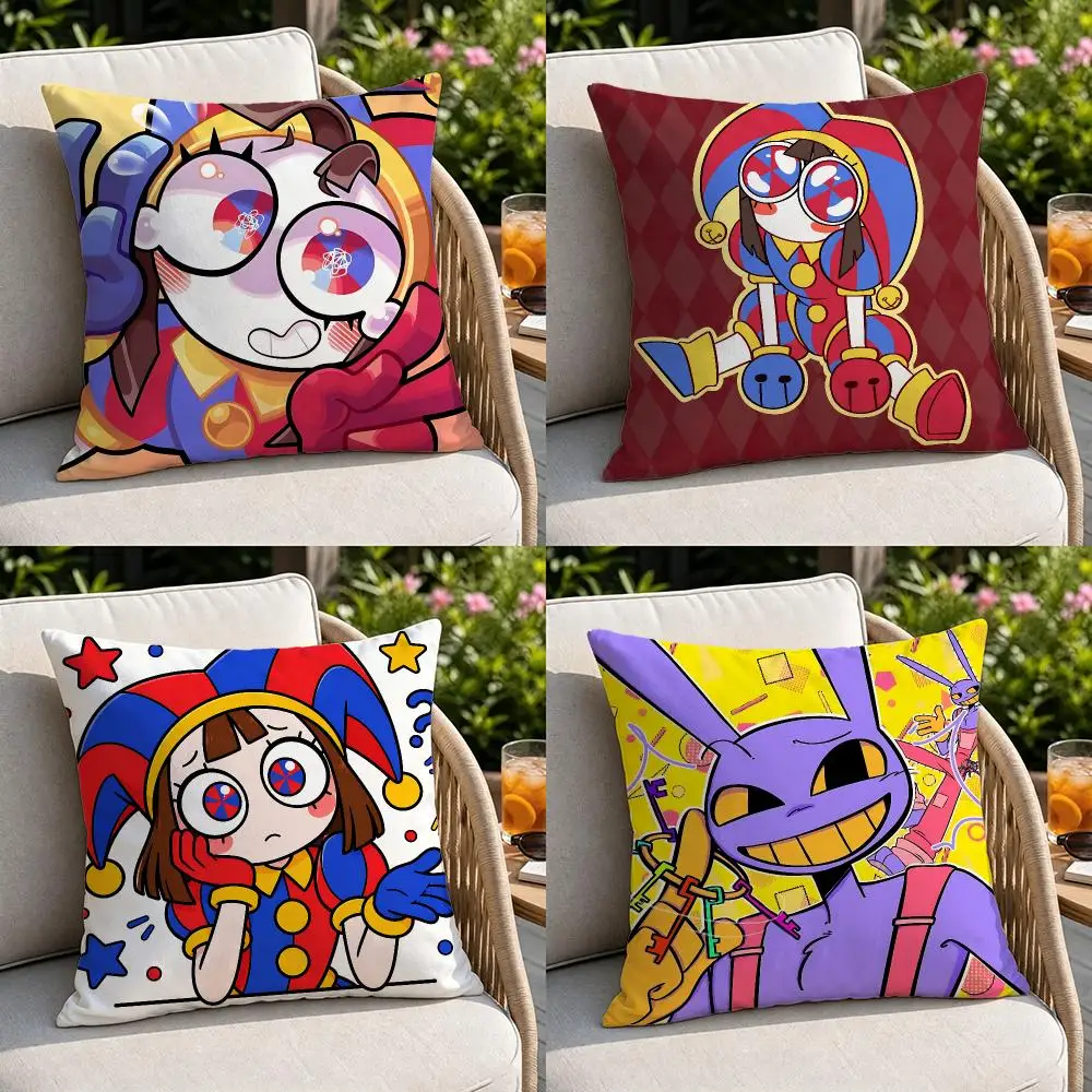 Game The Amazing Digital CircusS Cushion Cover Soft Square Throw Pillow Covers Set for Sofa Bedroom Car Home Decoration