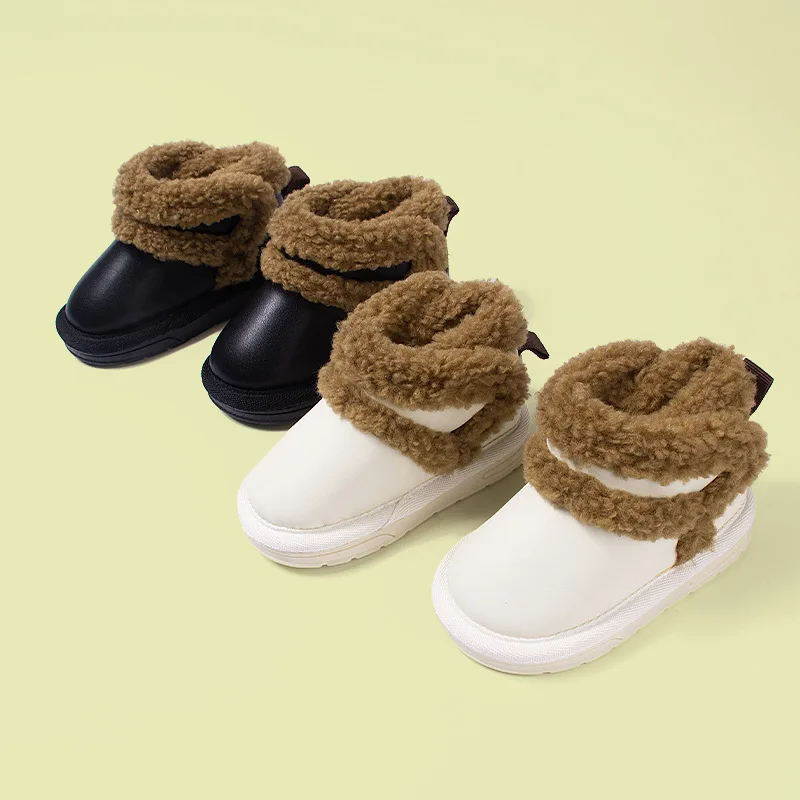 

Fashion Girls Shoes 2025 Winter New Kids Snow Boot Soft Sole Anti Slip Boys' Boots Simple Versatile Girls' Ankle Boots Zapatos