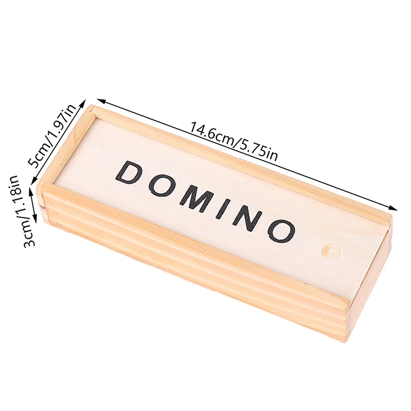 28Pcs/Set Wooden Domino Board Games Travel Funny Table Game Domino Toys Kid Gifts Educational Toys For Children