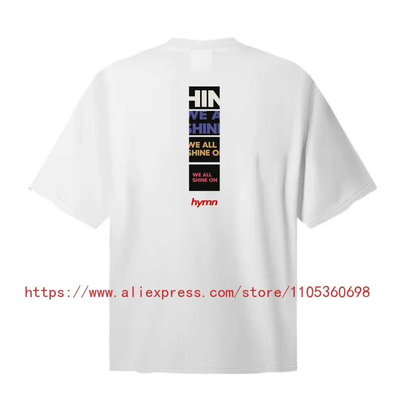 New Arrival SAINT Men's T-Shirt Vintage Bold Slogan Print White Loose Fit Streetwear Tee Top