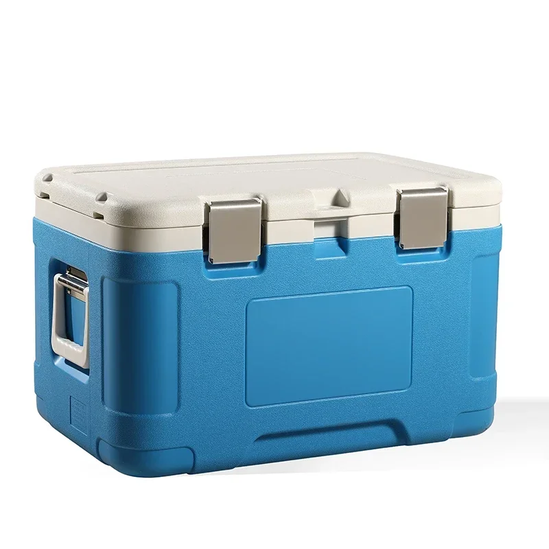 Ice Plastic Hard Cooler Box, Insulated Cooler Bag, Medical Transportation Delivery, Safety Long-term Higher Performance, 50L