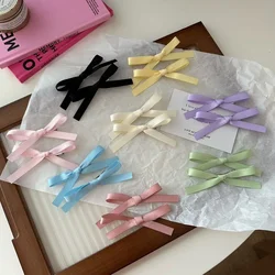 Lace Bowknot Hairpin Sweet Ballet Ribbon Bow Hairpin Bang Hair Clip Korean Lolita Girl Mini Grab Clips Headwear Hair Accessories