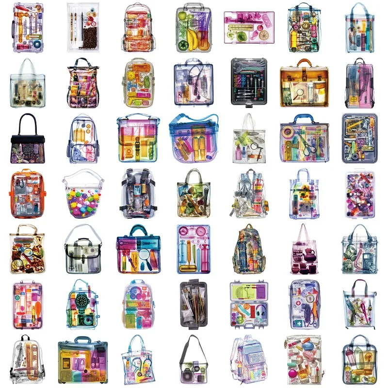 50개 만화 맞춤형 X-ray 비전 PET 창의적인 그래피티 장식 스티커