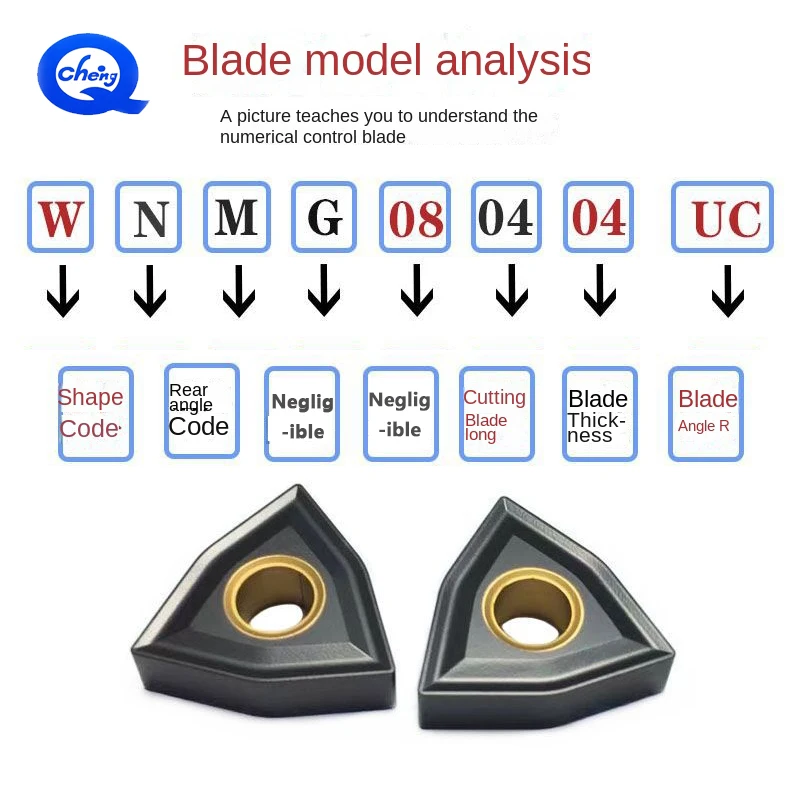 10 stks/doos WNMG080408 CNC Perzik-Type Nodulair Gietijzer Speciale Wisselplaten Nodulair Ijzer Externe Draaiwisselplaten