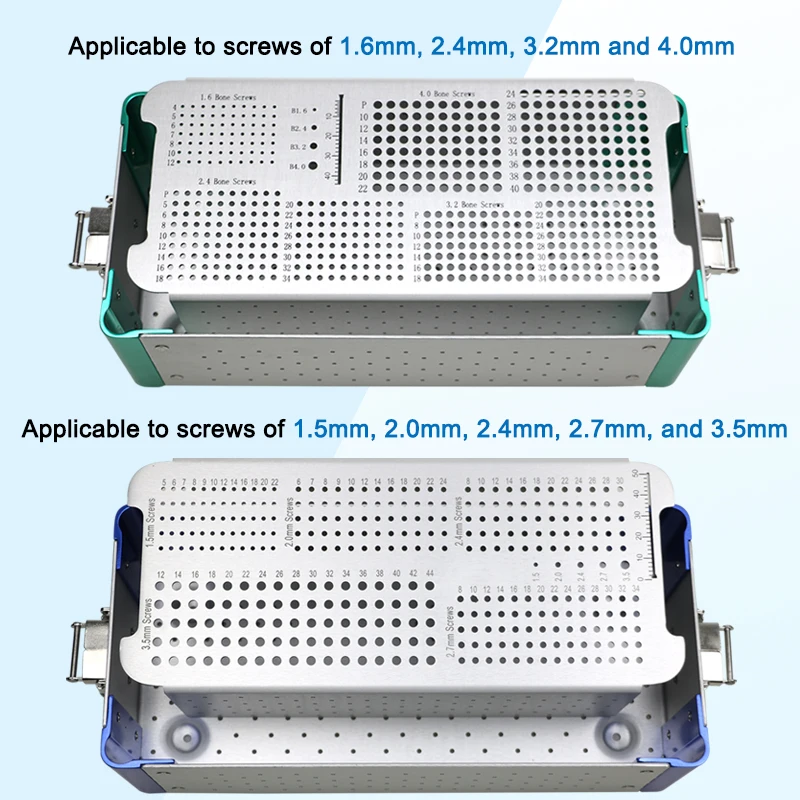 

Orthopedic Screw Box Animal Orthopaedic Tray with Screw Rack Screw Sterilization Box Veterinary Pet Instrument Disinfection