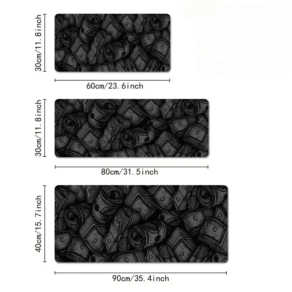 แผ่นรองเมาส์ลายธนบัตร พร้อมขอบเย็บ ฐานยางกันลื่น อุปกรณ์เสริมสำหรับเกมเมอร์ แผ่นรองเล่นเกม แผ่นรองขนาดใหญ่