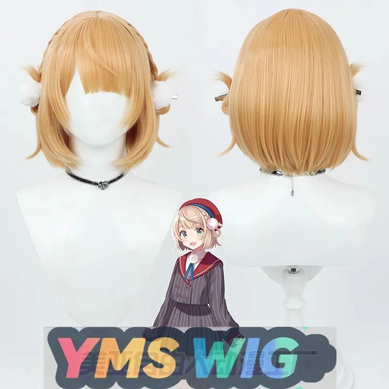 

[YMS WIG] Virtual Live Streaming Host YouTube Changfu Shiyu Yuyi Cos Wig Golden Simulated Scalp