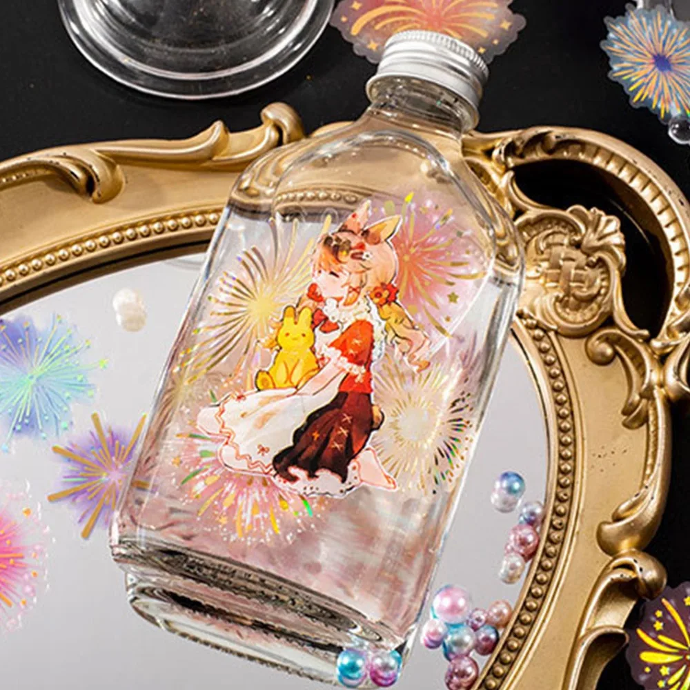 

20Pcs shape Scrapbook Stickers Exquisite Innovative Design Scrapbook Stickers Decoration Charming Beauty PET Material