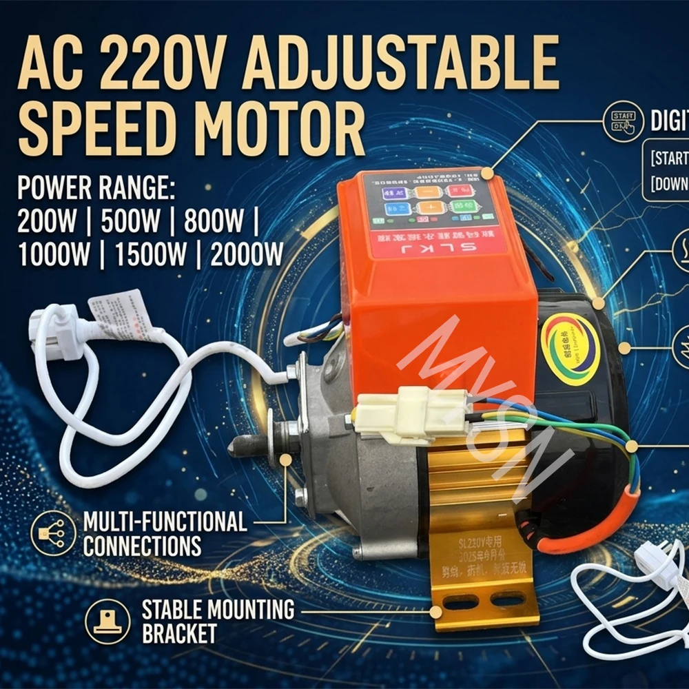 Free Energy 600W 800W 1.1KW 2.2KW Permanent Magnet AC Motor 220V AC High Efficiency AC Motor with Adjustable Speed for Home Use