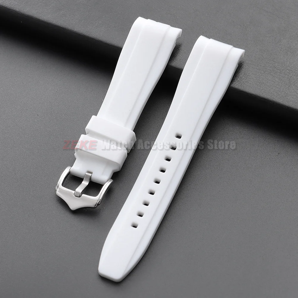 20mm 22mm Gummiarmband für Rolex Gebogenes Silikon-Uhrenarmband für Swatch Universelles Sportliches Wasserdichtes Armband für Männer und Frauen – Detail 15