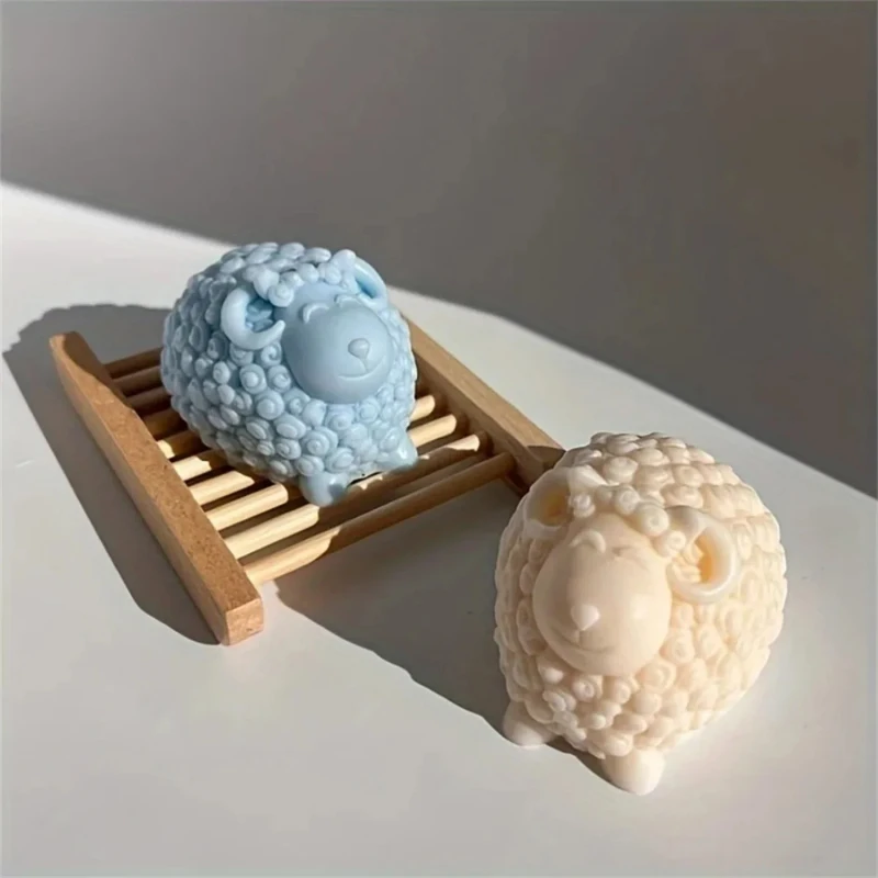 

3D милая овечья свеча, силиконовая форма, сделай сам, коза, животное, изготовление свечей, мыло, глина, пластырь, смола, форма, инструменты для домашнего декора, подарок ручной работы