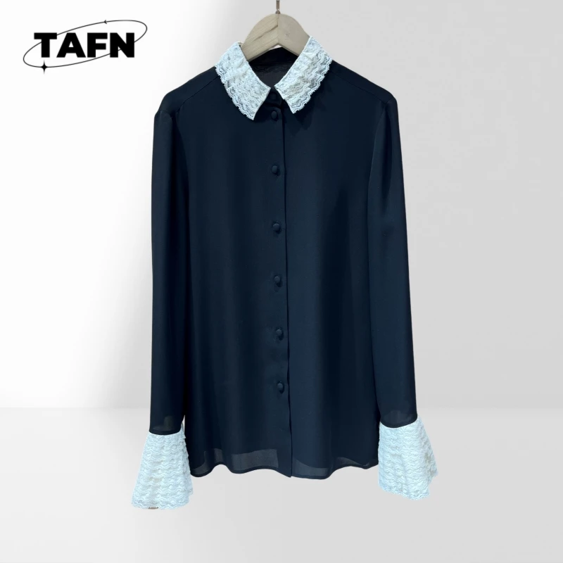 المرأة بلون القطن قميص فضفاض صالح بلوزة المرأة قميص العمل الأنيق سليم صالح زر بلوزة كم قميص مربع AH0426