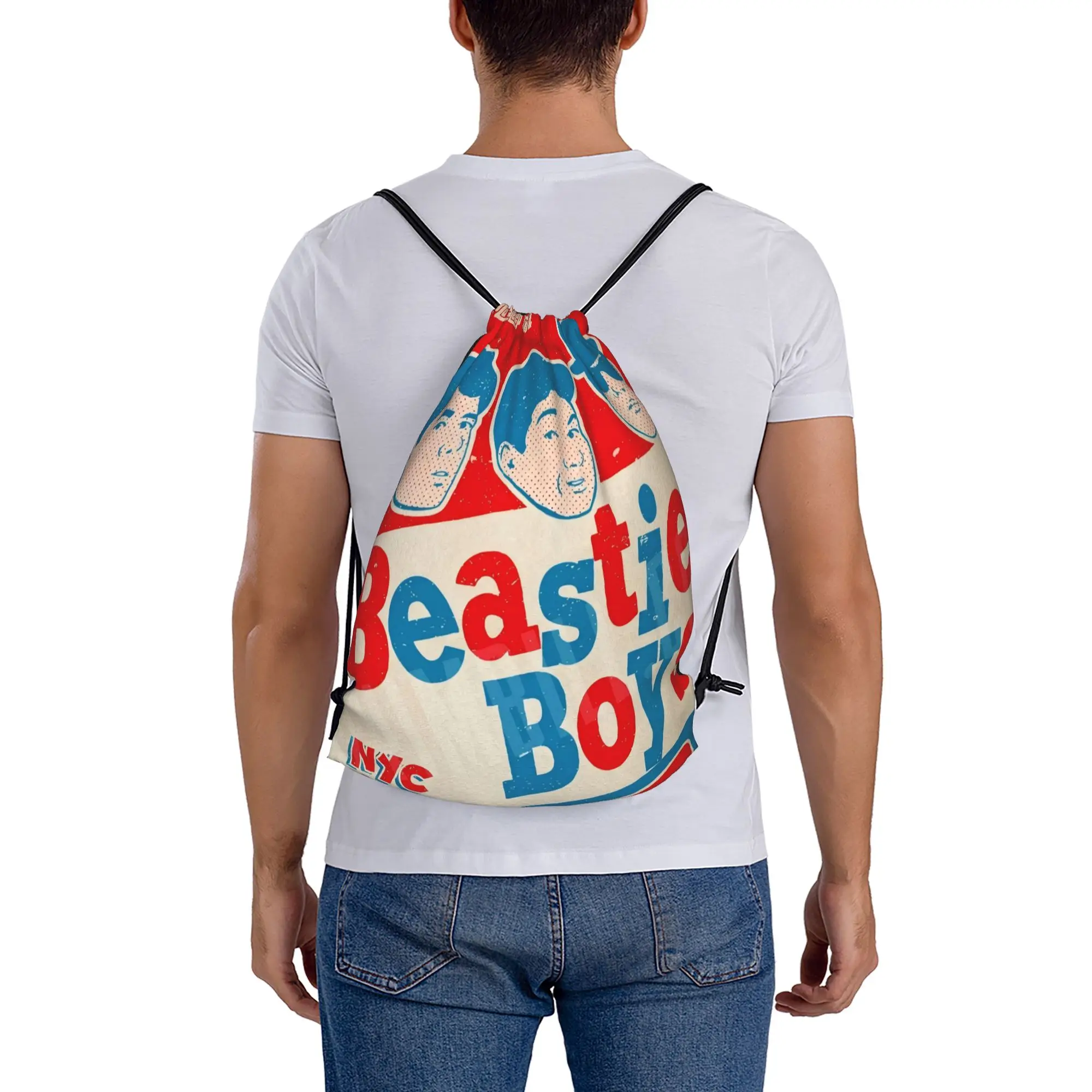 Beastie Boys 4  Multi-function Pocket Men Women Storage Backpack Teenager Travel Bag Print Drawstring Bags