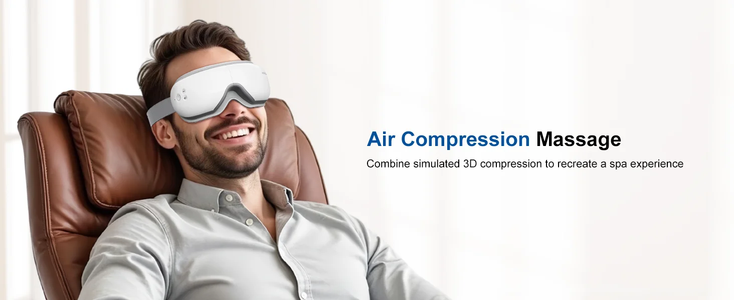 Heated Smart Vibration Eye Massager Airbag Compress Eye Care Instrument Bluetooth Music Eye Massage Sleepping Mask Relax Fatigue