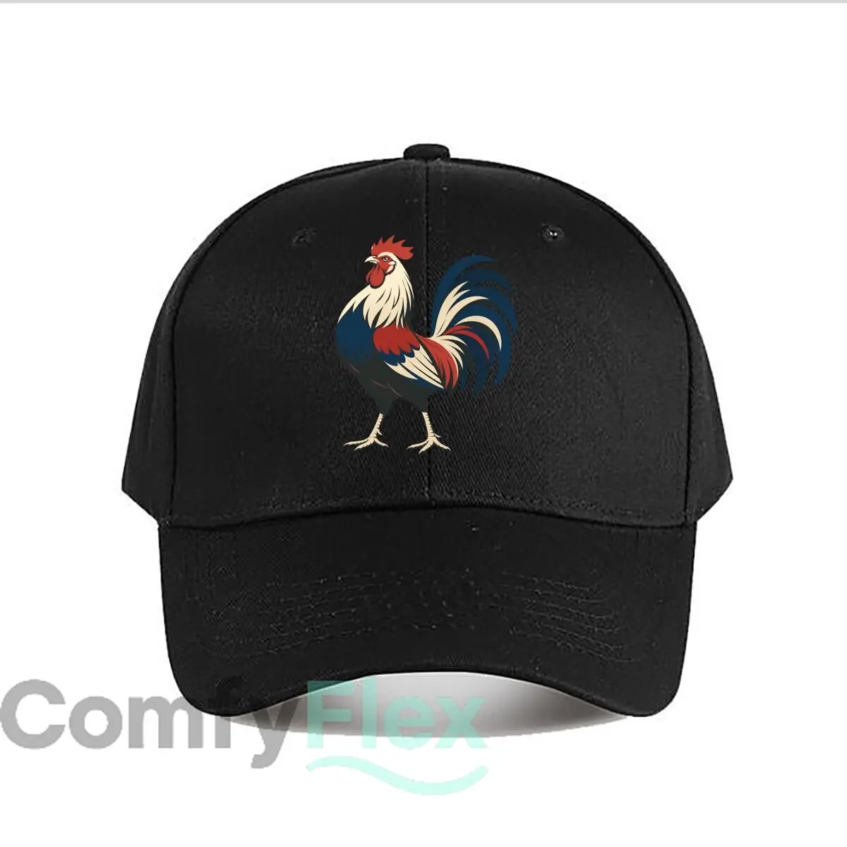 Retro Rooster Silhouette Farm Graphic Baseball Cap Fashion Men Sunhat Women's Outdoor Sports