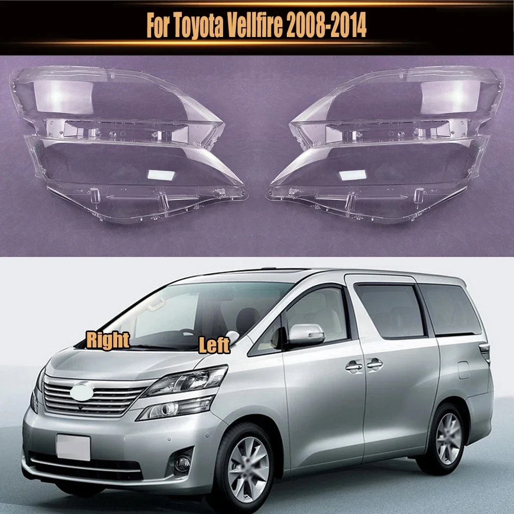 

For Toyota Vellfire 2008-2014 Transparent Shade Mask Headlight Cover Lampshade Headlamp Shell Plexiglass Auto Replacement Parts