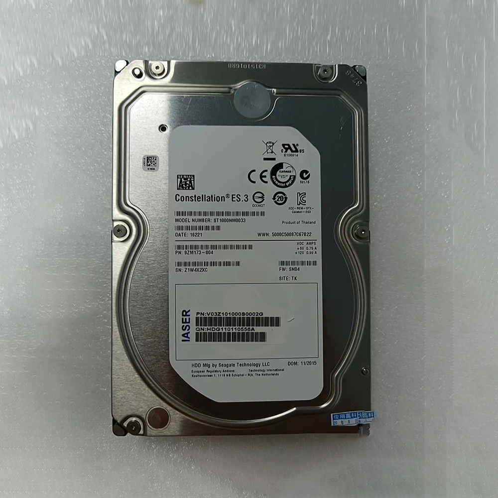 ST1000NM0033 Disco Duro mecánico empresarial 1TB 7,2 k SATA 3,5 "128MB