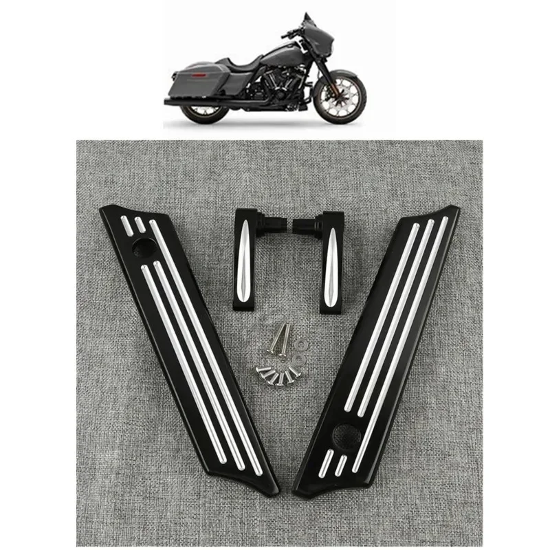 

Motorcycle CNC Saddlebag Latch Covers Lid Lifters For Harley Touring Road Street Glide Electra Glide 2014-2021 FLHR