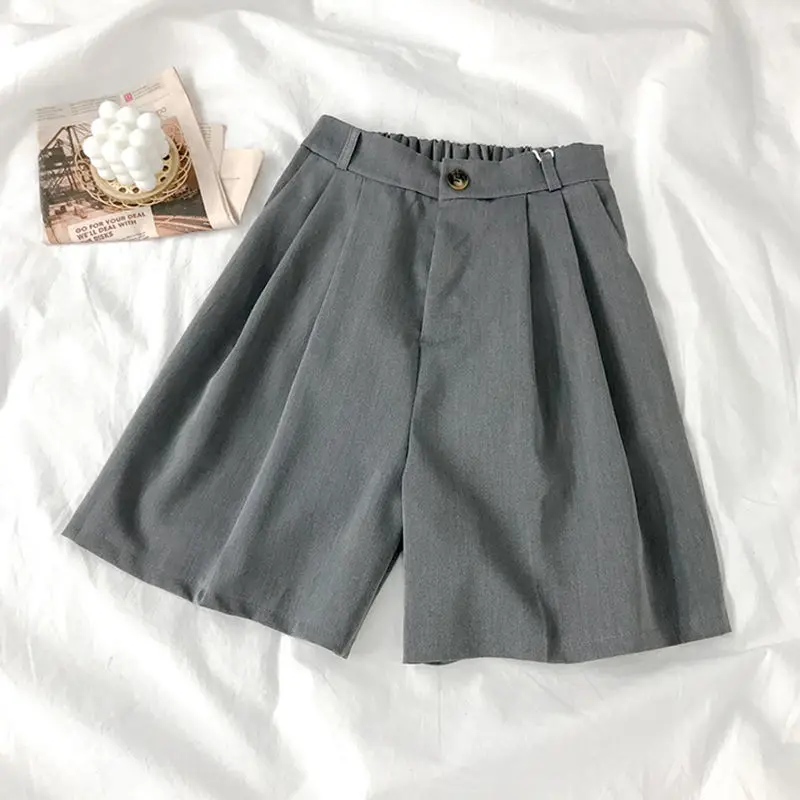 Shorts Women 5 Colors Basic Cool Loose Casual Fashion Ulzzang All-match Solid Summer Hot Sale Chic Ladies Streetwear Simple Ins