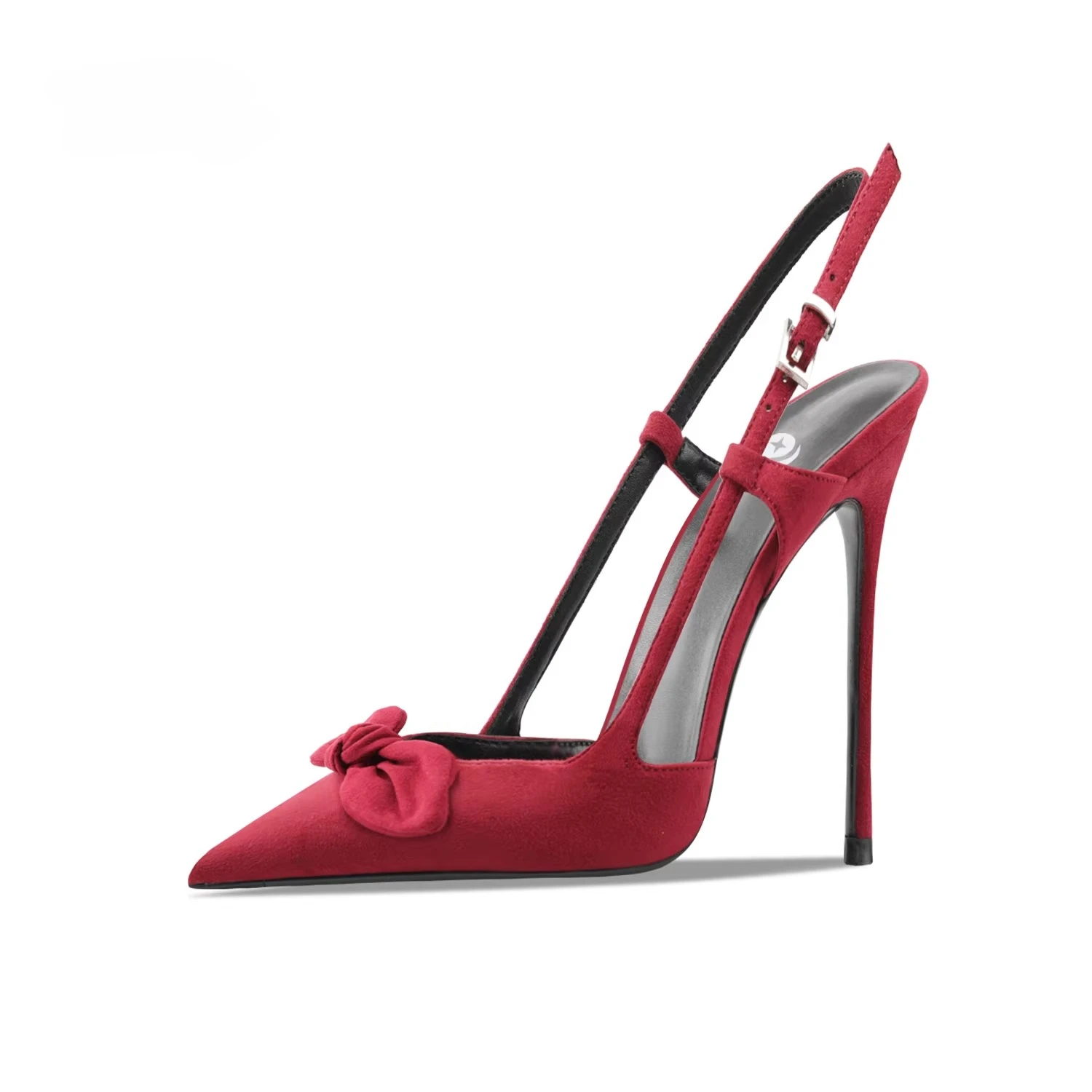 Bow Suede Heels New Summer Pointed Toe Pumps Stiletto Heel Banquet Sexy Sandals