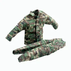 Uniformes de camuflaje de combate de la selva a escala 1/6, ropa de soldado, conjunto de modelos para figura de acción de soldado masculino de 12 