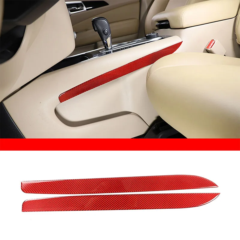 For Nissan Pathfinder 2013-2018 Soft Carbon Fiber Car Center Control Gearshift Side Trim Sticker Interior Accessories