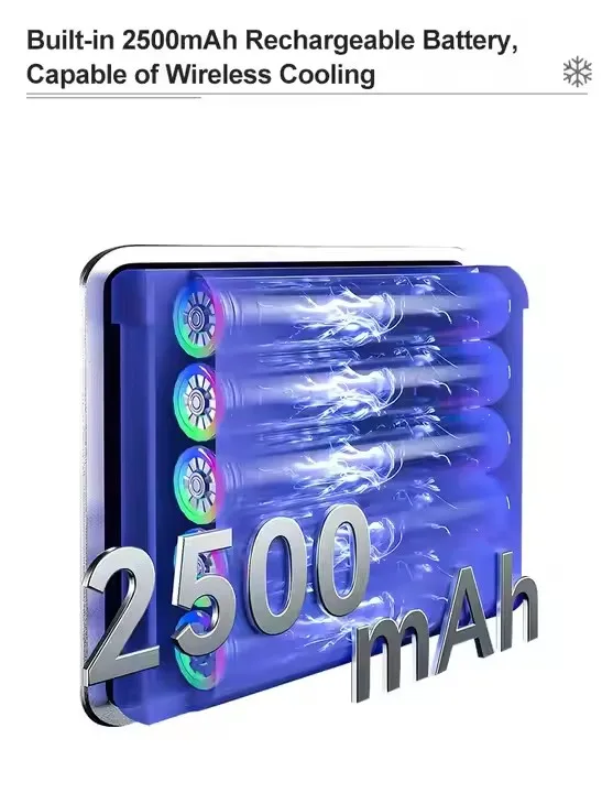 Kipas Pendingin Radiator Pendingin Ponsel Klip Belakang Semikonduktor Dukungan 3 Gigi Dudukan Tripod Streaming Langsung Game Baterai Isi Ulang