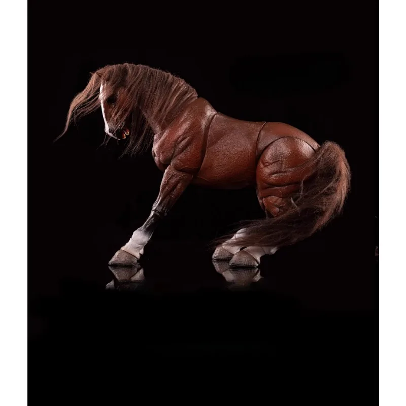 1/12 Scale Simulation PVC Animal Mobile War Horse Model for Action Figures Soldier Scene Decor Accessories