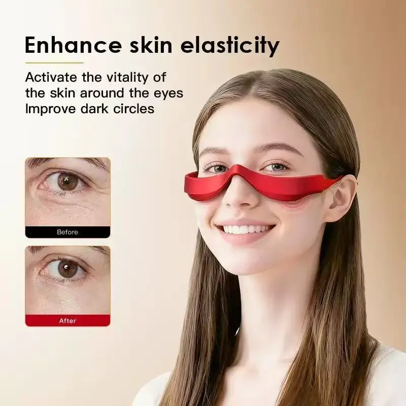 New 3D Electric Eye Massager Eyes Red Light Fatigue Relief Lighten Dark Circles Smooth Eye Fine Line Eye Care Beauty Machine Relax Massager
