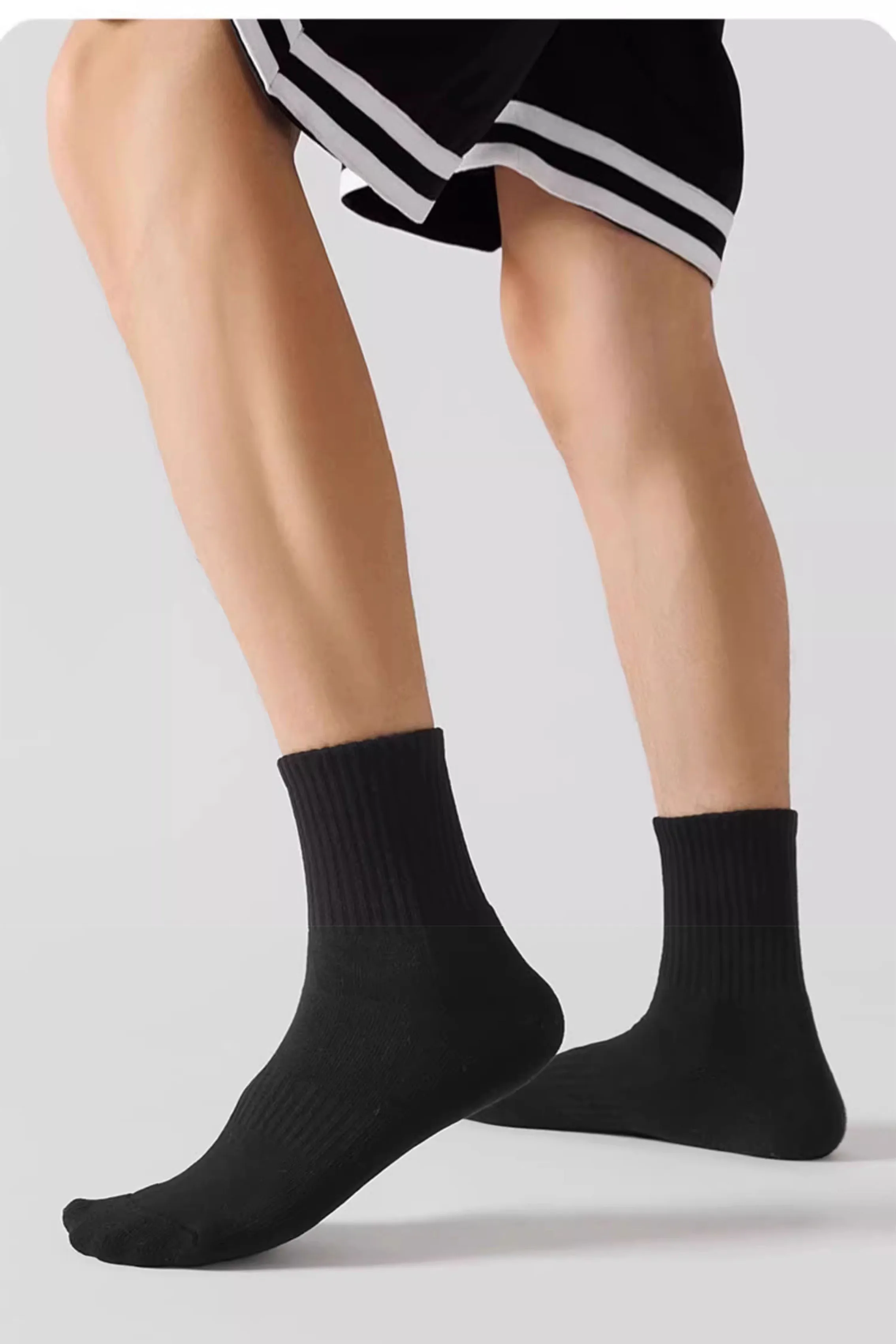 5 Paar dicke Baumwoll-Zwischensohlensocken mit zusätzlichem Fleece, geruchshemmend und schweißabsorbierend, Sportsocken für Herren, Basketballsocken – Detail 19